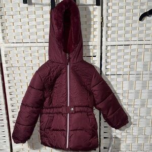 NWT Kensie Girl Burgundy Quilted Jacket
